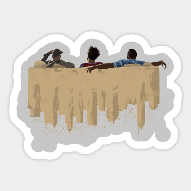 Atlanta Skyline Couch Sticker by opiester